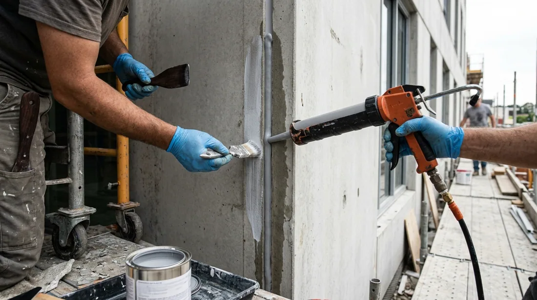 Substrate primed where the manufacturer requires it, then sealant gunned and tooled in one pass to — Toledo, OH